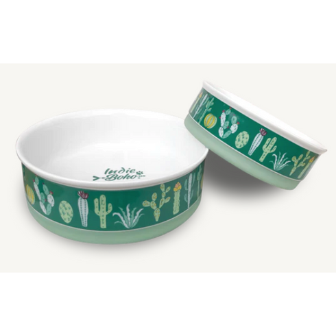 Indie Boho Cactus Garden Ceramic Bowl