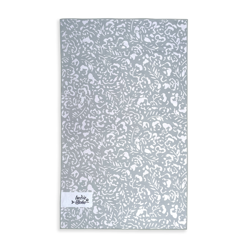 Front of the Indie Boho Neutral Brushstrokes towel in Pebble